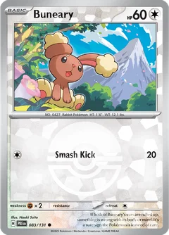 Buneary Poke ball Holo 83